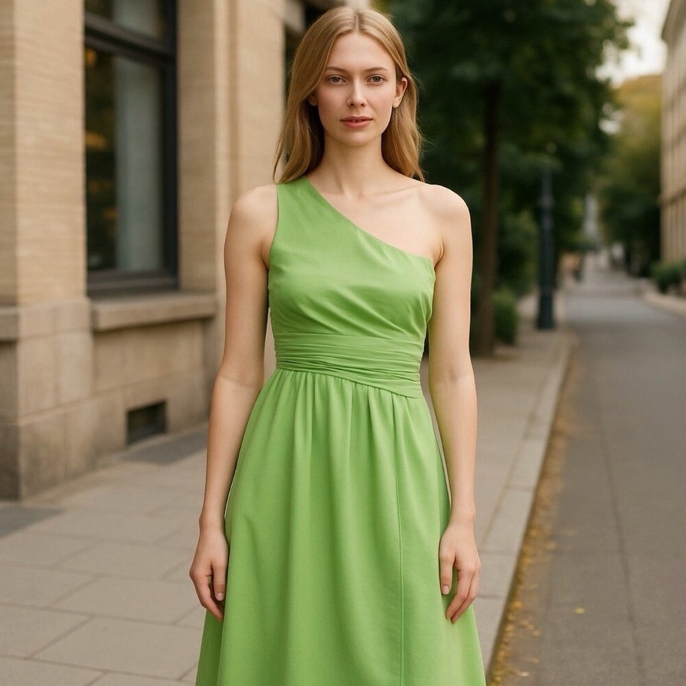 Abercrombie & Fitch One-Shoulder Cutout Maxi Dress - Picture 3 of 16